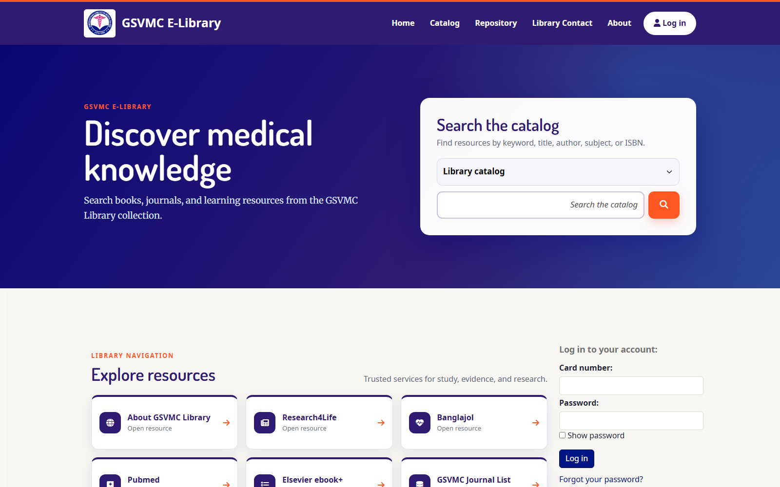 GSVMC E-Library project view 1